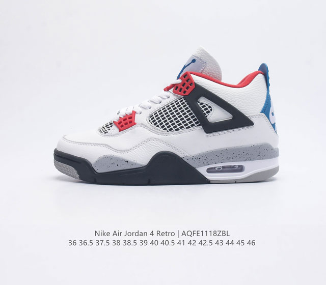 公司级 耐克 Nike Air Jordan 4 Retro Og迈克尔 乔丹aj4代乔4 中帮复古休闲运动文化篮球鞋 秉承轻量化的速度型篮球鞋设计思想完成设计