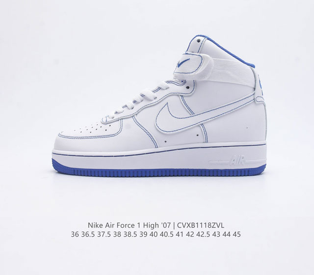 耐克 Nike Air Force 1 07 High 空军一号高帮魔术贴百搭休闲运动板鞋时尚男女鞋 柔软 弹性十足的缓震性能和出色的中底设计 横跨复古与现代的