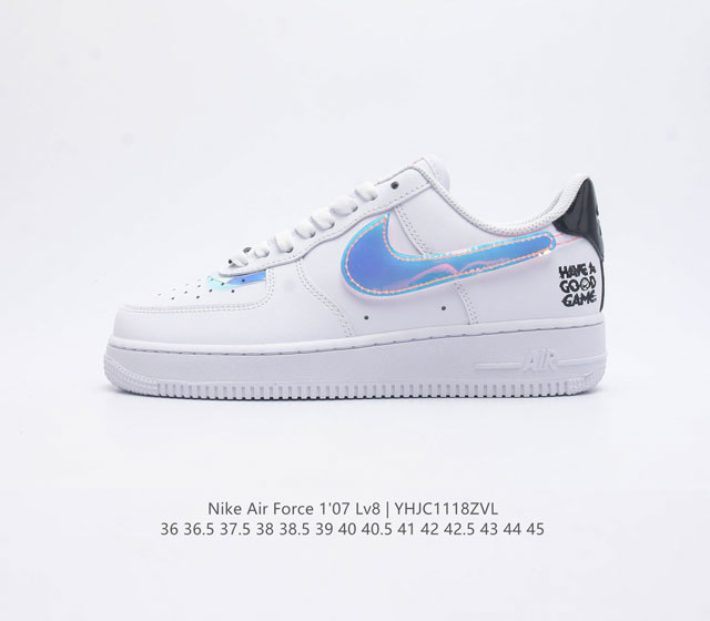 耐克 Nike Air Force 1 07 空军一号 Af1 低帮百搭休闲运动板鞋 柔软 弹性十足的缓震性能和出色的中底设计 横跨复古与现代的外型结合 造就出