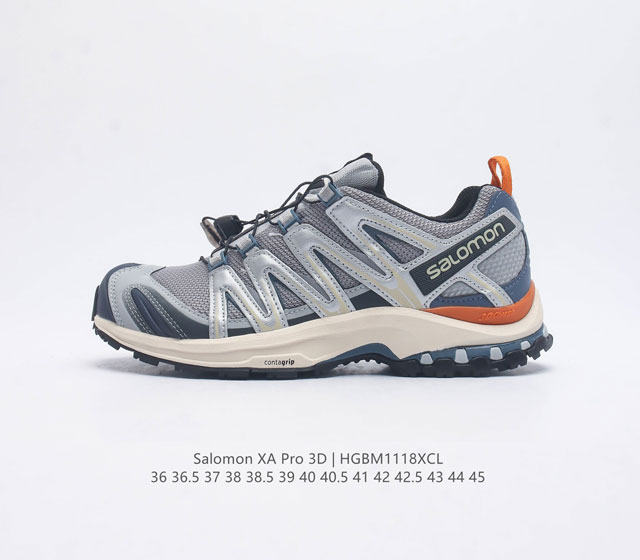 Salomon Xa Pro 3D Adv 萨洛蒙运动鞋老爹鞋户外越野跑鞋 鞋面采用sensifit贴合技术 全方位贴合包裹脚型 鞋跟部鞋底牵引设计 提供强大的