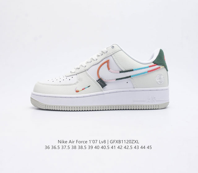 耐克 Nike Air Force 1 07 空军一号低帮百搭休闲运动板鞋 柔软 弹性十足的缓震性能和出色的中底设计 横跨复古与现代的外型结合 造就出风靡全球三