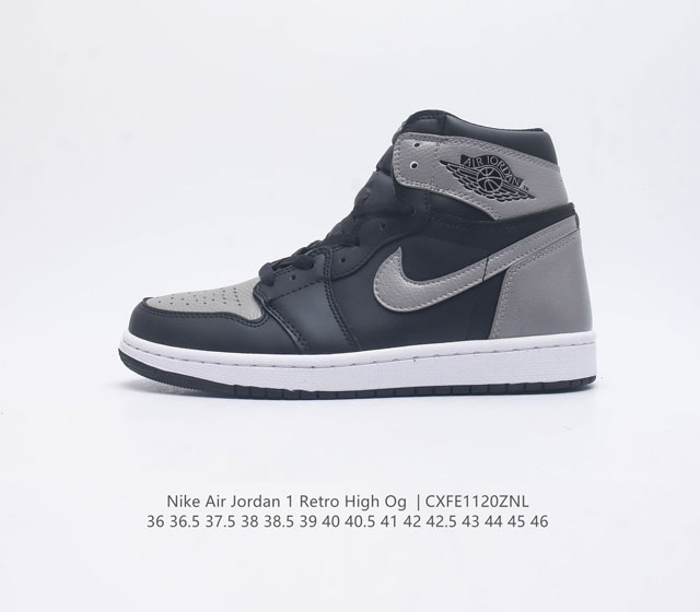 公司级 耐克 男女鞋 Nike Air Jordan 1 Retro High Og 乔丹一代aj1 乔1 Aj1 篮球鞋复刻运动鞋 皮面高帮板鞋的设计灵感源自