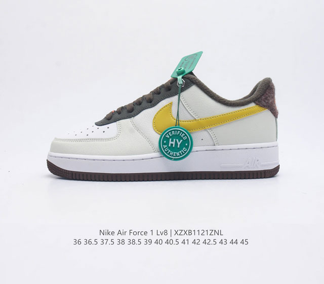 公司级 附赠送logo清洁刷 Af1耐克 Nike Air Force 1 07 Low 空军一号 原楦头原纸板 打造纯正空军版型 专注外贸渠道 全掌内置蜂窝气