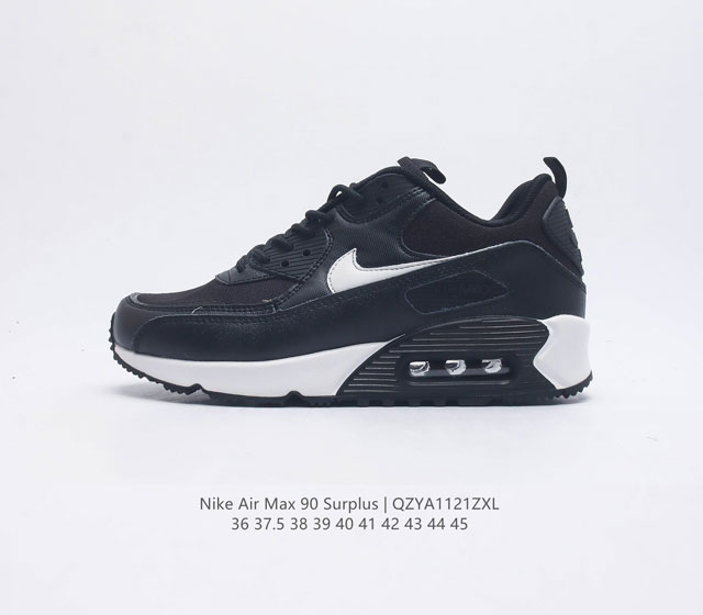 Nike 耐克 Air Max 90 Surplus 男女子休闲运动鞋 气垫运动鞋 透气舒适减震耐磨底休闲运动跑步鞋 设计均采用无缝防水 Tech Tuff 挡