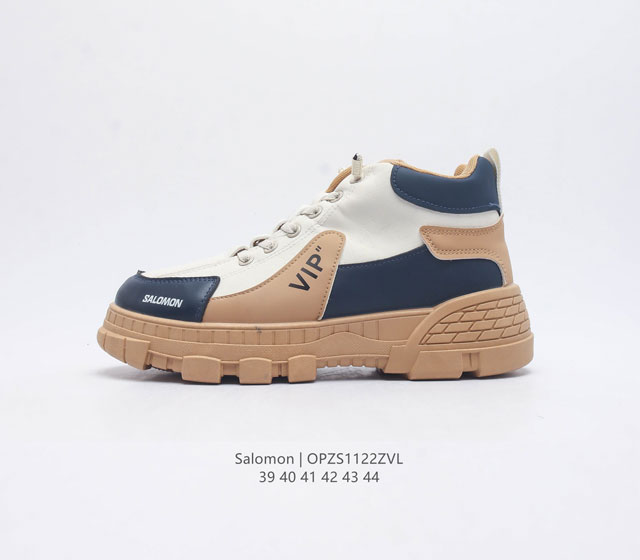 Salomon 秋冬新款萨洛蒙 Raf Simons Matrix Spirith 潮流百搭板鞋 休闲靴子经典运动短靴马丁靴 拥有50多年的标志 一款跨越几代