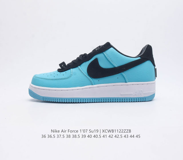 联名奢侈品大牌-蒂芙尼 Tiffany & Co. X Nike Air Force 1 Low Sp 1837 空军一号经典低帮百搭休闲运动板鞋 联名黑蒂芙尼