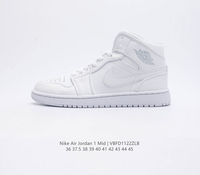 耐克 Nike Air Jordan 1 Mid 男女子篮球鞋时尚轻盈板鞋aj1乔1运动鞋 乔丹一代 高帮复古休闲篮球鞋 Air Jordan 1 Mid 搭载