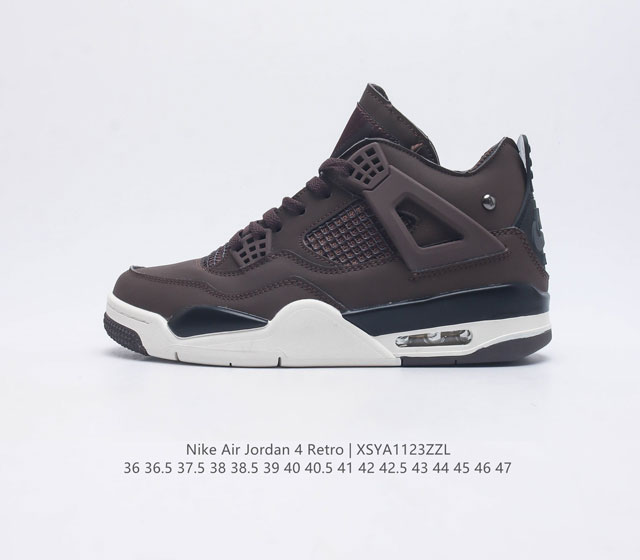 耐克 Nike Air Jordan 4 Retro Og迈克尔 乔丹aj4代乔4 中帮复古休闲运动文化篮球鞋 秉承轻量化的速度型篮球鞋设计思想完成设计 降低重