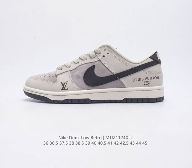 耐克nike Dunk Low 板鞋 Lv联名 Sb系列经典百搭休闲运动板鞋加厚鞋舌的填充 使舒适性大大提升 同时也更方便穿脱中底部分则加入了脚感柔软舒适zoo