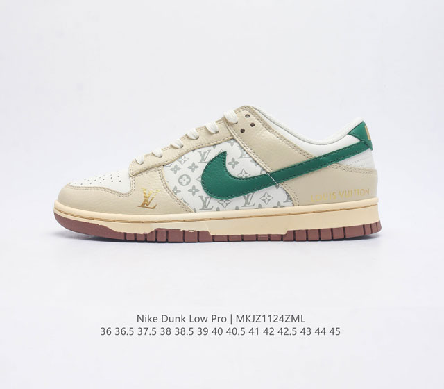 耐克nike Dunk Low 板鞋 Lv联名 Sb系列经典百搭休闲运动板鞋加厚鞋舌的填充 使舒适性大大提升 同时也更方便穿脱中底部分则加入了脚感柔软舒适zoo