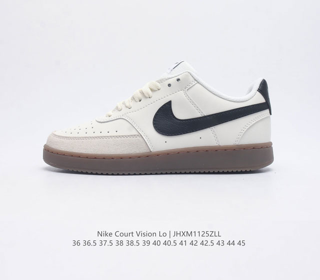 Nike Court Vision Low 低帮百搭透气休闲运动板鞋 经典耐用的设计 兼顾舒适脚感和出众风范 演绎匠心之作 结构性的支撑贴合感结合复古篮球设计