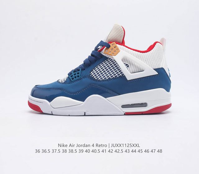 耐克 Nike Air Jordan 4 Retro Og迈克尔 乔丹aj4代乔4 中帮复古休闲运动文化篮球鞋 秉承轻量化的速度型篮球鞋设计思想完成设计 降低重