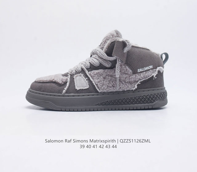 加绒 Salomon 秋冬新款萨洛蒙 Raf Simons Matrix Spirith 潮流百搭板鞋 休闲靴子经典运动鞋 拥有50多年的标志 一款跨越几代 突