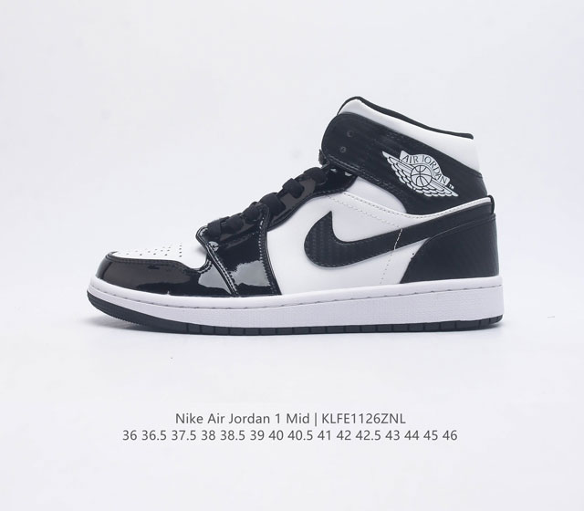 耐克 Nike Air Jordan 1 Mid 男女子篮球鞋时尚轻盈板鞋aj1乔1运动鞋 乔丹一代 高帮复古休闲篮球鞋 Air Jordan 1 Mid 搭载