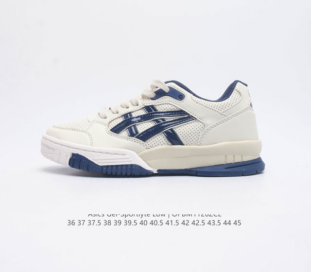 日本运动巨头品牌-亚瑟士 Asics Gel-Spotlyte Low 莱特系列低帮复古休闲运动篮球板鞋 采用软质移膜牛剖革鞋面材质 中底嵌入高密eva缓震组合