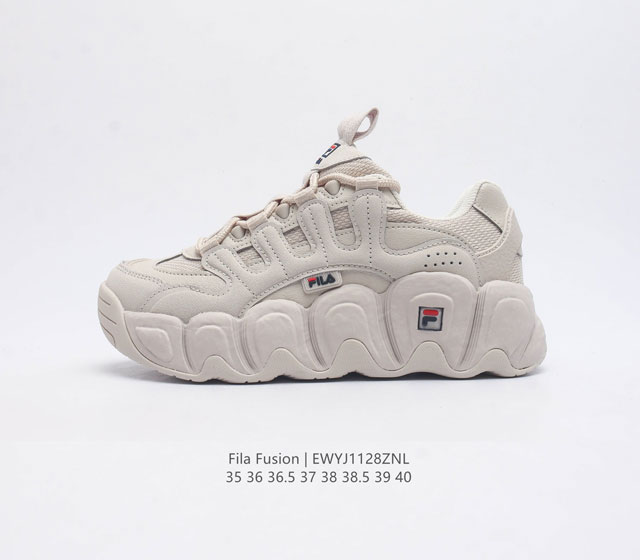 斐乐 女鞋 Fila Fusion 意大利百年经典运动品牌 网红单品 小红书推荐爆款 Fila斐乐火星鞋新款厚底增高运动鞋 复古百搭老爹鞋 斐乐潮牌文化篮球鞋