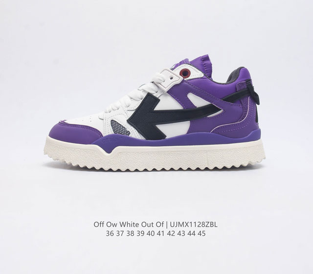 当红美潮 设计师独立品牌off-White C O Virgil Abloh Out Of Office Low-Top Leather Ow联名 箭头off-