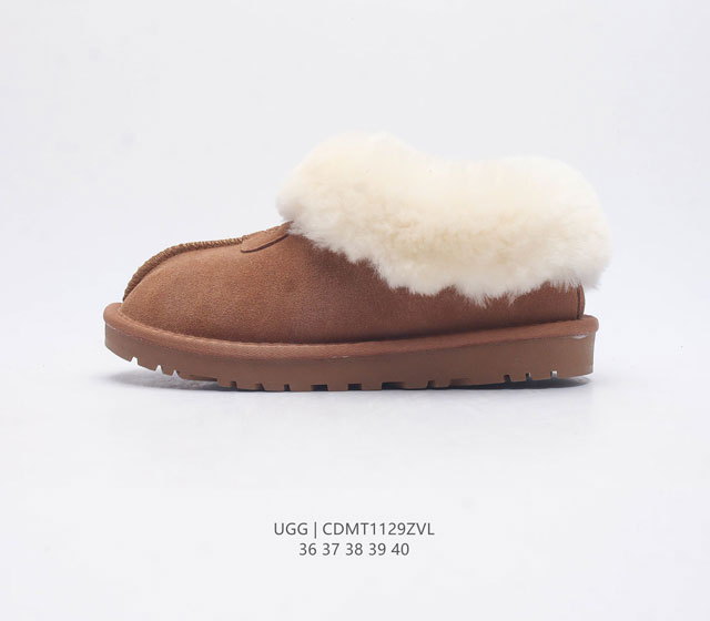 Ugg 户外雪地靴 俏皮可爱的百变造型 美国轻奢品牌ugg 平底系列冬季羊毛一体雪地休闲保暖毛毛雪地靴 官方同步包装 检验标 材料采用原厂防污防水皮料 防滑耐磨 - 点击图像关闭