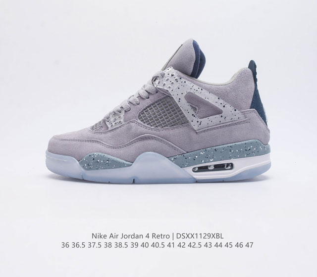 耐克 Nike Air Jordan 4 Retro Og迈克尔 乔丹aj4代乔4 中帮复古休闲运动文化篮球鞋 秉承轻量化的速度型篮球鞋设计思想完成设计 降低重