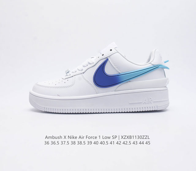 耐克nike Air Force 1 Low 空军一号 红蓝勾渐变 鸳鸯鞋 Af1 低帮百搭休闲运动板鞋 柔软 弹性十足的缓震性能和出色的中底设计 横跨复古与现