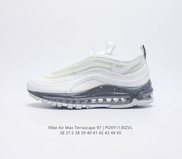 Nike 耐克2023年新款男女子air Max Terrascape 97 气垫缓震休闲运动鞋 Max Air 缓震配置 提供出色的支撑效果和舒适脚感 外底采