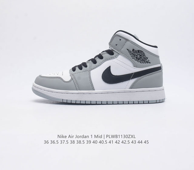 特价头层皮 耐克 Nike Air Jordan 1 Mid 男女子篮球鞋时尚轻盈板鞋aj1乔1运动鞋 乔丹一代 高帮复古休闲篮球鞋 Air Jordan 1