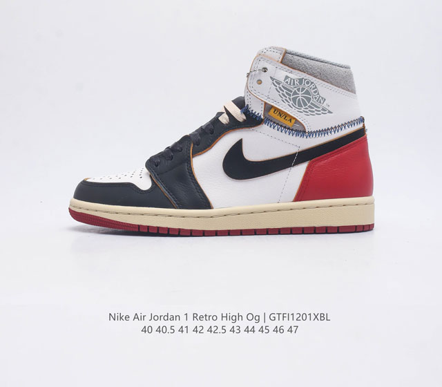 耐克 Nike Air Jordan 1 Retro High Og 乔丹一代aj1 乔1 Aj1 篮球鞋复刻运动鞋 皮面高帮板鞋的设计灵感源自运动夹克 带你重