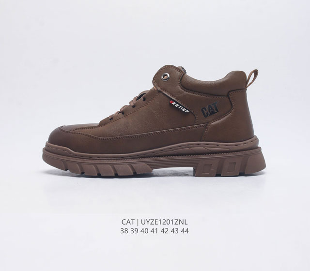 Cat Footwear Cat 卡特工装 休闲复古潮鞋系列靴子 马丁靴 新款潮中帮板鞋 专治各种不帅 鞋身轻便 舒适性相当不错 橡胶大底 上身随意搭配 百看不