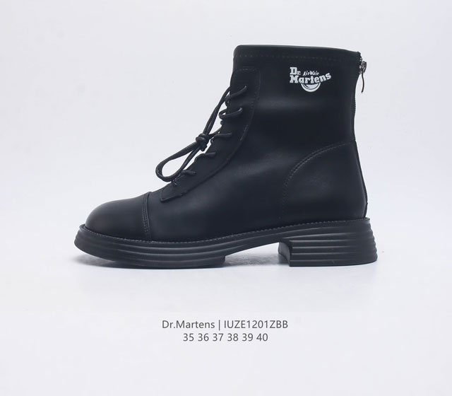 D.R Martens 马汀博士 皮鞋 中帮 增高厚底网红经典英伦风上线人手必备dr.Martens 马丁靴 复古靴子 低帮系列 防滑皮靴 潮流休闲鞋 英伦风靴