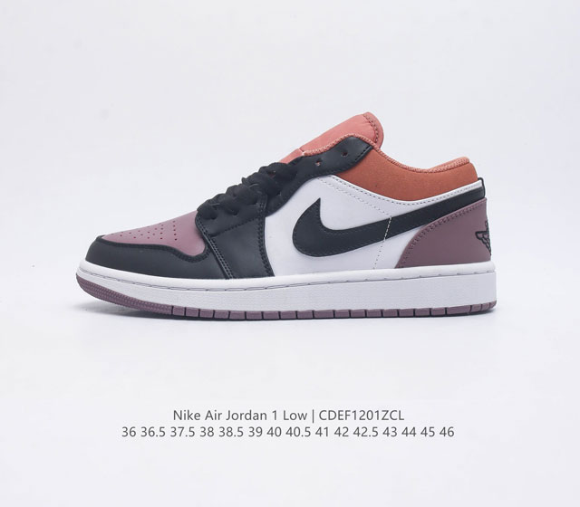 耐克 乔丹air Jordan 1 Low Aj1 乔1 乔丹1代aj1 低帮复古文化板鞋 休闲运动篮球鞋 从1985 年面世的元年款汲取设计灵感 采用简洁大方