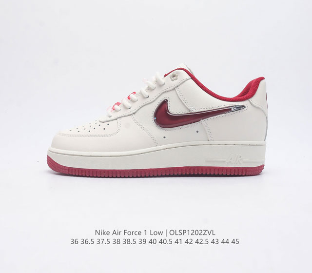 耐克nike Air Force 1 Low 空军一号 Af1 低帮百搭休闲运动板鞋 柔软 弹性十足的缓震性能和出色的中底设计 横跨复古与现代的外型结合 造就出