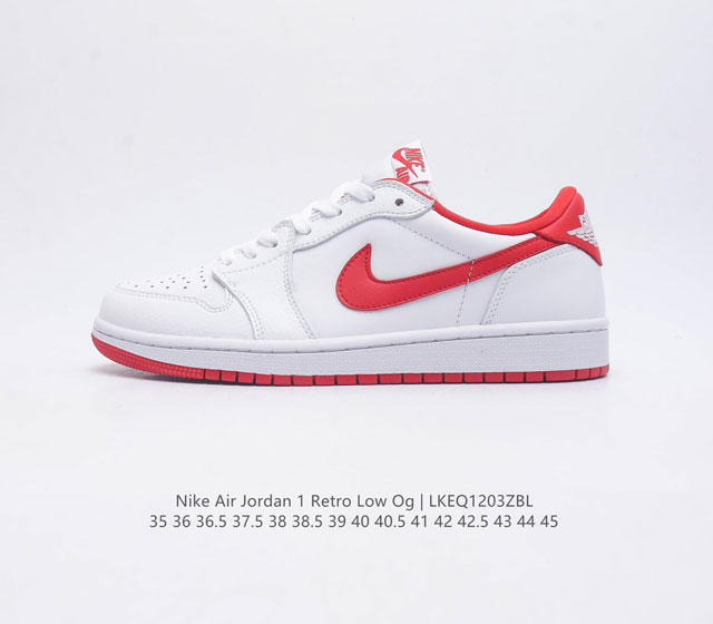 耐克 乔丹air Jordan 1 Low Aj1 乔1 乔丹1代aj1 低帮复古文化休闲运动篮球鞋 从1985 年面世的元年款汲取设计灵感 采用简洁大方的经典