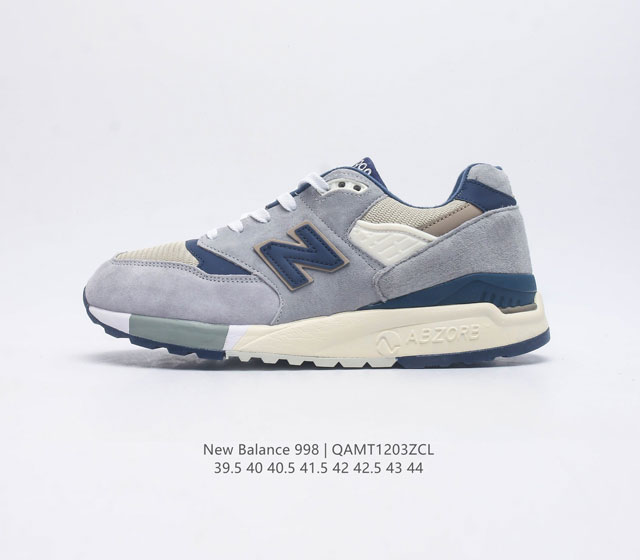 新百伦 New Balance 998 原装版本复古男士运动鞋休闲板鞋厚底增高鞋 市面独家最正确版本 3M反光复古慢跑鞋 Encap缓震中底 原盒原标 天猫京东