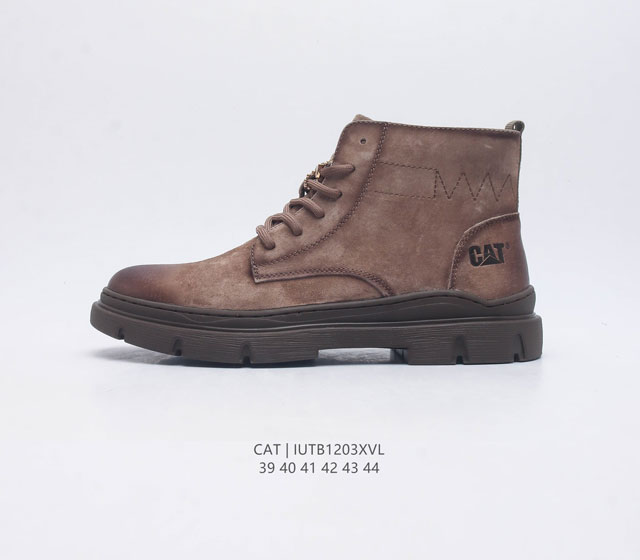 Cat Footwear Cat 卡特工装 休闲复古潮鞋系列靴子 马丁靴 新款潮中帮板鞋 专治各种不帅 鞋身轻便 舒适性相当不错 橡胶大底 上身随意搭配 百看不