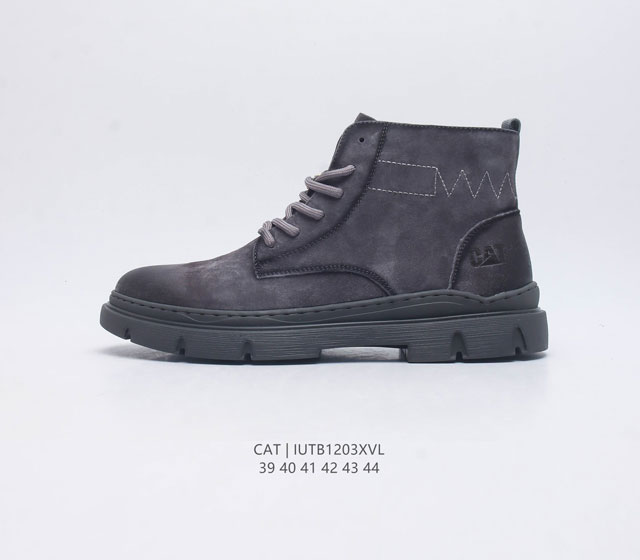 Cat Footwear Cat 卡特工装 休闲复古潮鞋系列靴子 马丁靴 新款潮中帮板鞋 专治各种不帅 鞋身轻便 舒适性相当不错 橡胶大底 上身随意搭配 百看不