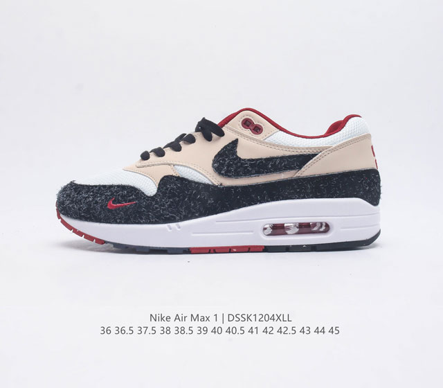 耐克 Nike Air Max 1 男女子运动鞋 从法国建筑中汲取设计灵感 兼具运动风范和时尚格调 是此系列起初搭载 Air 的鞋款 疾速外观 经典缓震配置和经