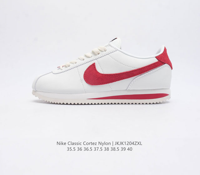 Nike Classic Cortez Nylon 耐克阿甘鞋女子运动鞋 秉承元年款经典风格 糅合防水鞋面设计 令双足保持干爽舒适 防水锦纶鞋面强势抵御风雨侵袭