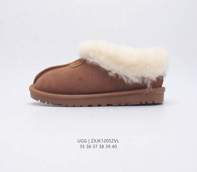 Ugg 户外雪地靴 俏皮可爱的百变造型 美国轻奢品牌ugg 平底系列冬季羊毛一体雪地休闲保暖毛毛雪地靴 官方同步包装 检验标 材料采用原厂防污防水皮料 防滑耐磨