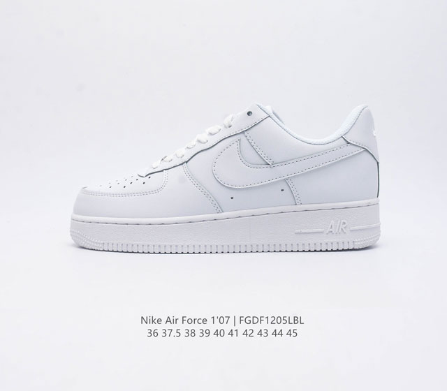 耐克 Nike Air Force 1 07 空军一号af1 低帮百搭休闲运动板鞋 柔软 弹性十足的缓震性能和出色的中底设计 横跨复古与现代的外型结合 造就出风