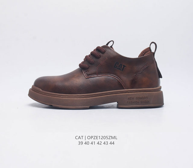 Cat Footwear Cat 卡特工装 休闲复古潮鞋系列皮鞋 马丁靴 新款潮低帮板鞋 专治各种不帅 鞋身轻便 舒适性相当不错 橡胶大底 上身随意搭配 百看不