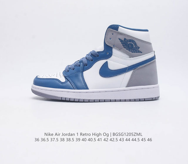 头层皮 耐克 男女鞋 Nike Air Jordan 1 Retro High Og 乔丹一代aj1 乔1 Aj1 篮球鞋复刻运动鞋 皮面高帮板鞋的设计灵感源自