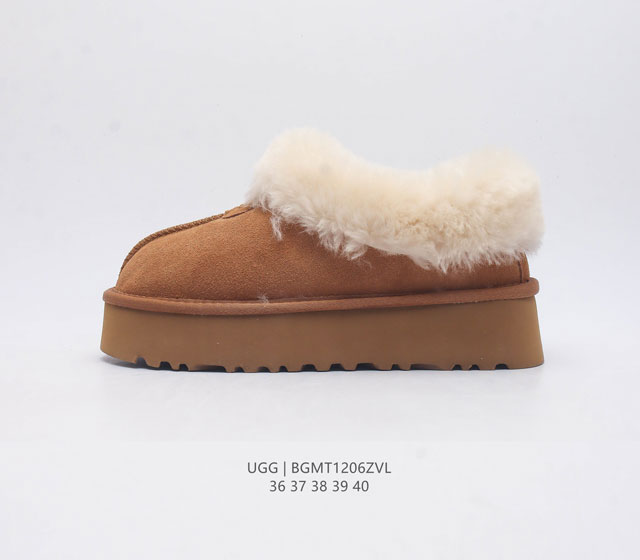 Ugg 户外雪地靴 俏皮可爱的百变造型 美国轻奢品牌ugg 平底系列冬季羊毛一体雪地休闲保暖毛毛雪地靴 官方同步包装 检验标 材料采用原厂防污防水皮料 防滑耐磨