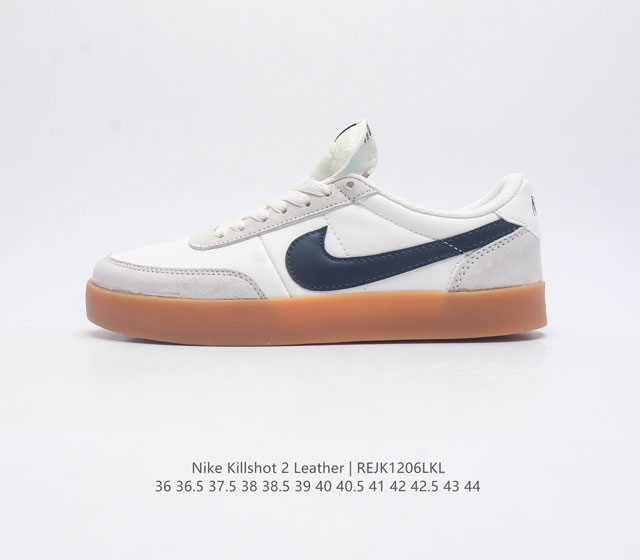 耐克板鞋 生胶米白 复古板鞋j.Crew X Nike 联名 Killshot Ii Leather 男女休闲复古运动鞋 采用米白色皮革制作鞋身 大号swoos