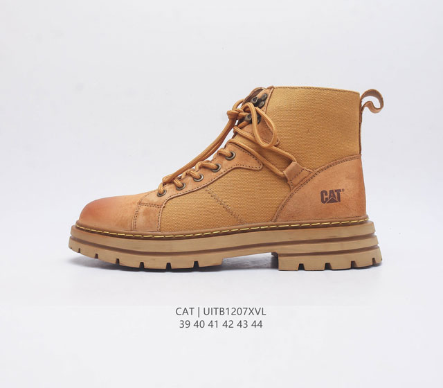 Cat Footwear Cat 卡特工装 休闲复古潮鞋系列皮鞋 马丁靴 新款潮高帮板鞋 专治各种不帅 鞋身轻便 舒适性相当不错 橡胶大底 上身随意搭配 百看不