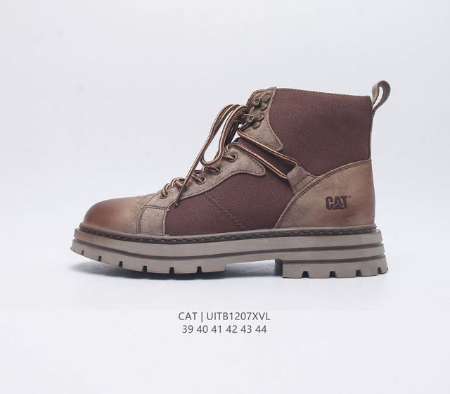 Cat Footwear Cat 卡特工装 休闲复古潮鞋系列皮鞋 马丁靴 新款潮高帮板鞋 专治各种不帅 鞋身轻便 舒适性相当不错 橡胶大底 上身随意搭配 百看不