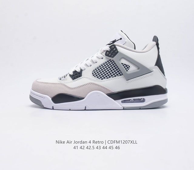 加绒 耐克 乔丹 男鞋 Nike Air Jordan 4 Aj4代复古休闲运动文化篮球鞋 秉承轻量化的速度型篮球鞋设计思想完成设计 降低重量的同时提升舒适度