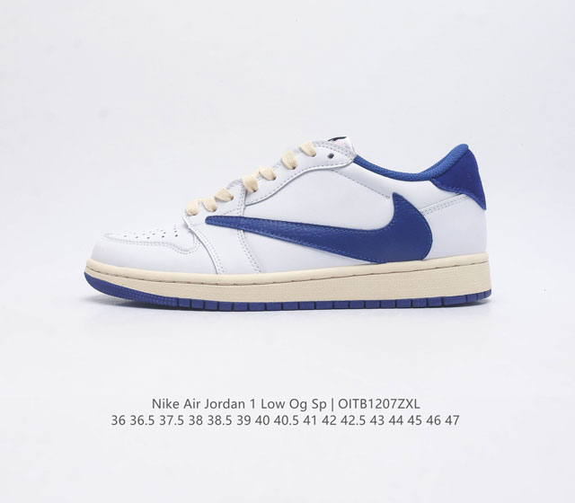 耐克 Nike Air Jordan 1 Low Og Sp Military Blue Aj1乔1 倒勾 低帮篮球鞋 Aj1 乔丹1代 Aj1 乔1 反向脚趾