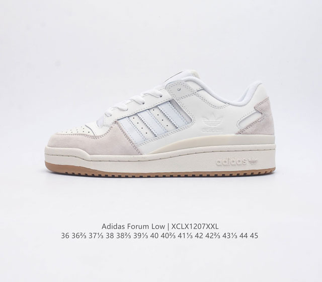 Adidas 阿迪达斯 正品三叶草 Forum Low 男女运动鞋 摩登演绎篮球风的经典鞋 英文的 Forum 是进行表达的场所 在这里 可以释放自己的热情 阐