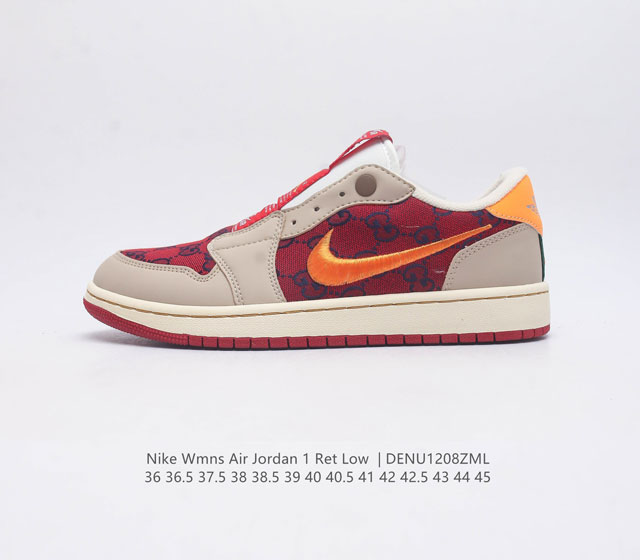 耐克 乔丹air Jordan 1 Low Aj1 乔1 乔丹1代aj1 低帮复古文化休闲运动篮球鞋 从1985 年面世的元年款汲取设计灵感 采用简洁大方的经典