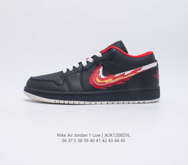 耐克 乔丹air Jordan 1 Low Aj1 乔1 乔丹1代aj1 低帮复古文化板鞋 休闲运动篮球鞋 从1985 年面世的元年款汲取设计灵感 采用简洁大方